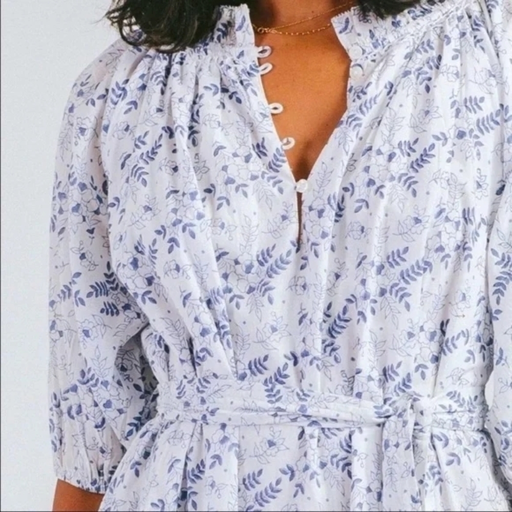 Cleobella NWOT Nevah Floral Puff Sleeve Mini Dress In Killarney Print Sz Small - Picture 4 of 16